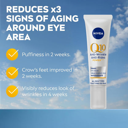 NIVEA Q10 POWER Anti-Wrinkle + Firming Eye Cream, 15mL | Anti-wrinkle eye cream with antioxidant Q10 🍁 All In One Marketplace Canada