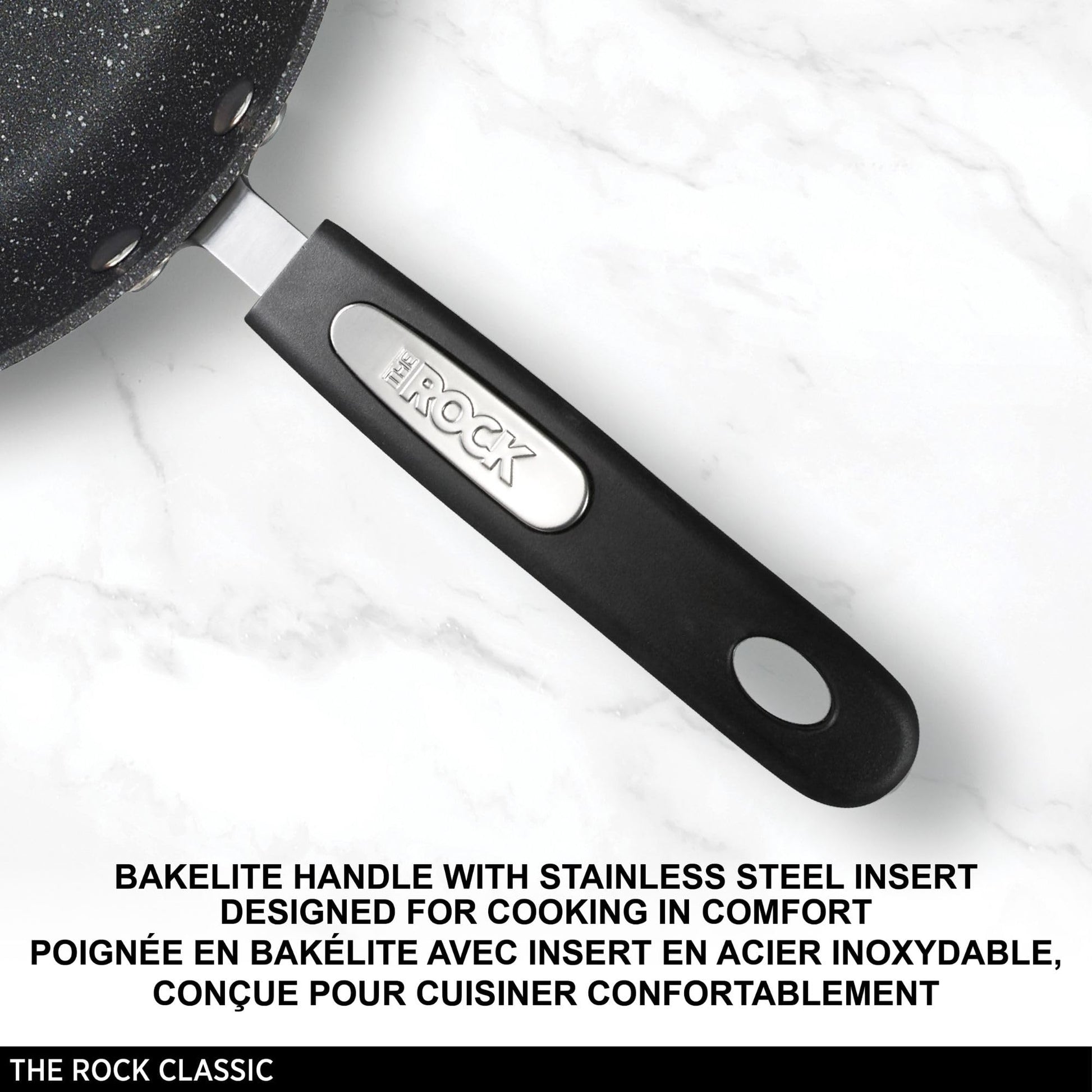 Starfrit The Rock 26cm (10") Non-Stick Multi Pan - Tawa - Durable Forged Aluminum - Oven Safe - PFOA Free - Easy to Clean - Black