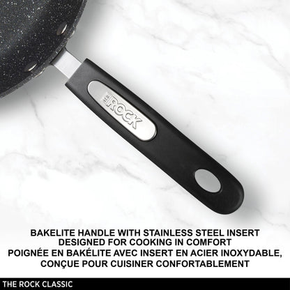 Starfrit The Rock 26cm (10") Non-Stick Multi Pan - Tawa - Durable Forged Aluminum - Oven Safe - PFOA Free - Easy to Clean - Black
