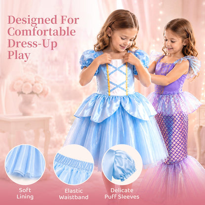Meland 5-in-1 Princess Dress Up for Girls with Bag, Costume Gift Ages 3-8 🍁 All In One Marketplace Canada