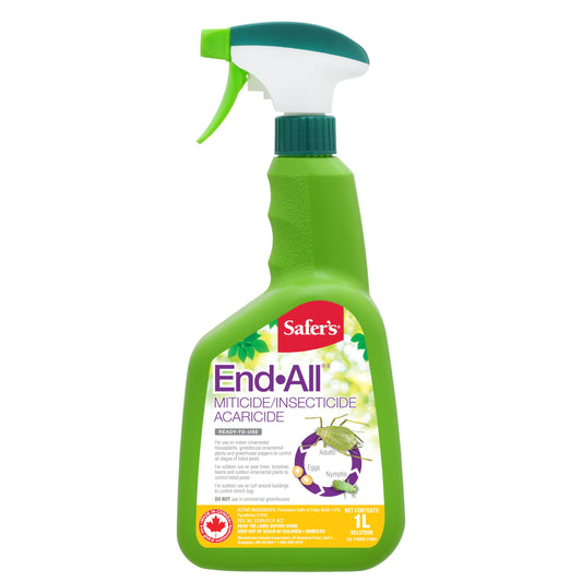 Safer's 31-6025CAN End-All Miticide/Insecticide/Aracicide 1L Ready-to-Use Spray
