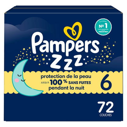 Pampers Diapers Size 6, 72 Count - Pampers Swaddlers Overnights Disposable Baby Diapers, Enormous Pack (Packaging & Prints May Vary)