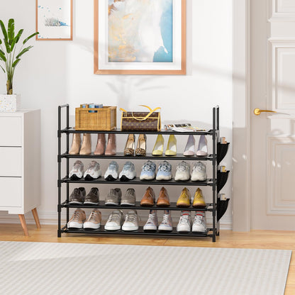 Shoe Rack 5 Tier Shoe Organizer Shoe Storage 20-25 Pairs for Closet Entryway Shoes Holder Space Saving Tall Shoes Shelf for Bedroom Garage Door - Available at All In One Marketplace Canada