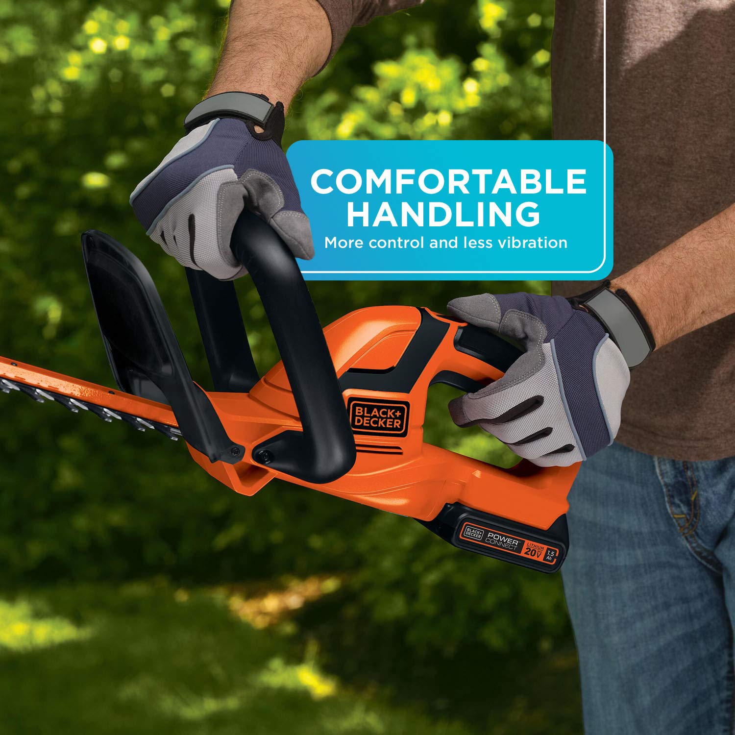 BLACK+DECKER 20V MAX* Cordless Hedge Trimmer, 22-Inch, Dual Action Blades (LHT2220-CA) - Available at All In One Marketplace Canada