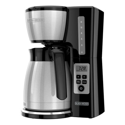BLACK+DECKER CaféCraft 12-Cup Programmable Coffee Maker, Thermal Carafe BLACK+DECKER