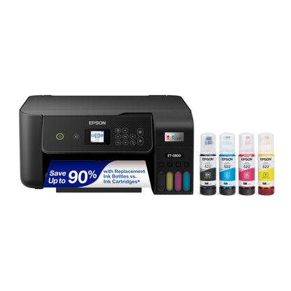 Epson EcoTank ET-2800 Wireless Color All-in-One Supertank Printer - Black
