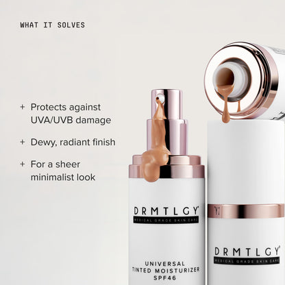 DRMTLGY Anti-Aging Tinted Moisturizer SPF 46 – Sheer Face Sunscreen & Lightweight Makeup with Broad Spectrum UV Protection – Hydrating Skin Care & Face Moisturizer – FSA HSA Eligible (1.7 oz) - Available at All In One Marketplace Canada
