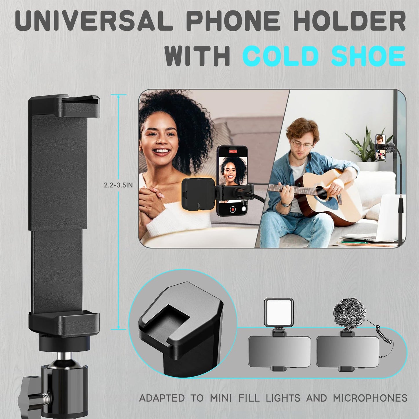 UBeesize 92’’ Cell Phone Tripod Stand with 16.5’’ Gooseneck and Remote, Overhead Tripod with Adjustable 360°Ball Head & Phone Holder for iPhone 14 Pro Max/Plus/13/12/11, Android Cell Phone 🍁 All In One Marketplace Canada