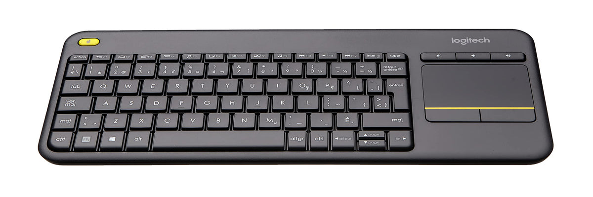 Logitech Wireless Touch Keyboard K400 Plus, French Layout - Black