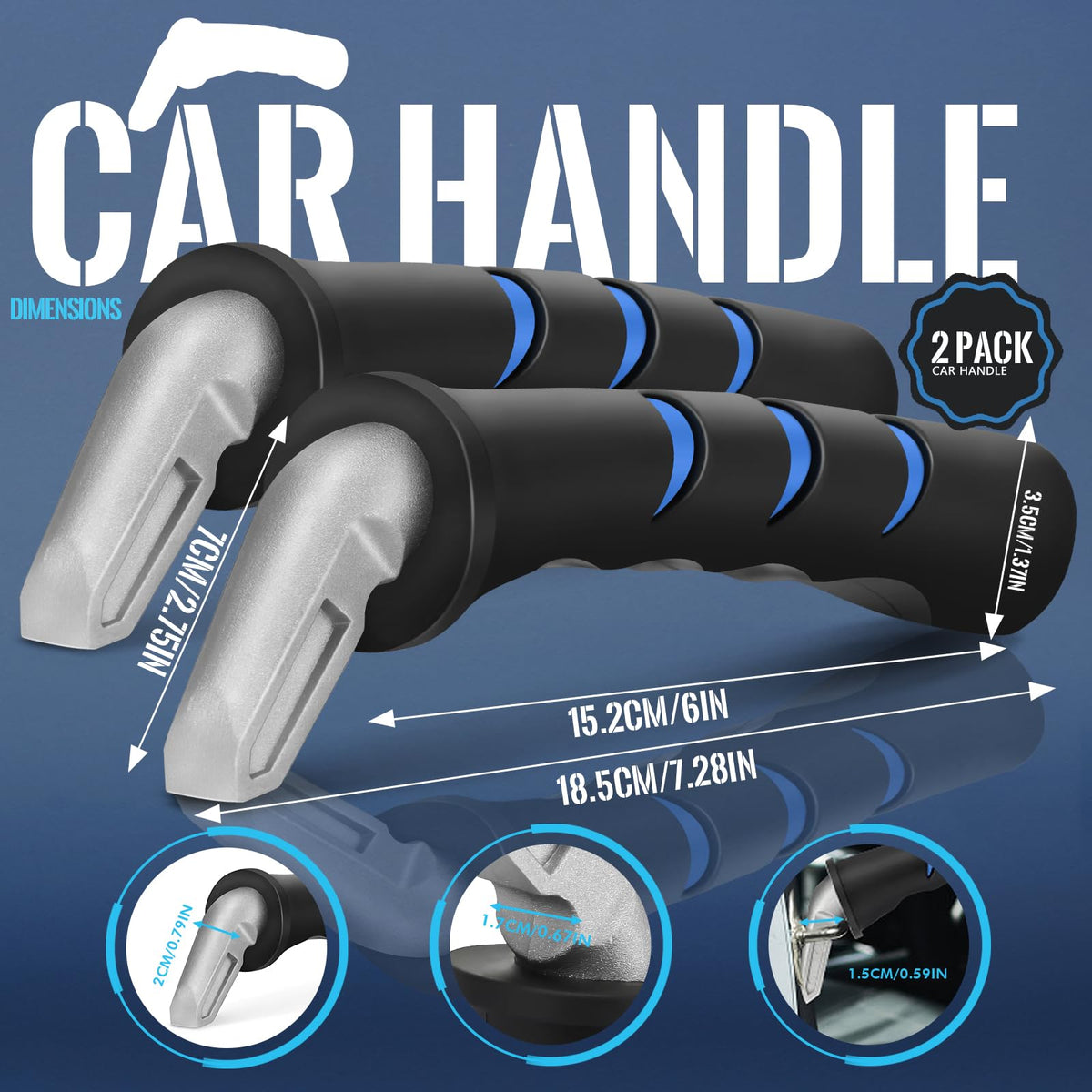 Milifox 2 PCS Car Door Handle Assist for Elderly,400LB Vehicle Support Grip 🍁 All In One Marketplace Canada