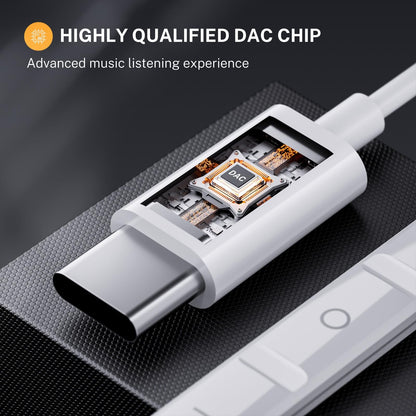 USB C Headphones, Type C Wired Earbuds for iPhone 17 15/16/ 15 Pro/ 15 Pro Max Headphones with Microphone Noise Isolation Stereo Wired Earphones for Samsung Galaxy S25 S24 S23 Ultra S22 S21FE Android