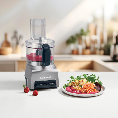 Cuisinart Food Processor, 5-Cup Capacity, Chop and Shred with Reversible Disc, Universal Chopping Blade, Compact Base, High-Performance Motor, Cord Storage, Silver (FP-5C) 🍁 All In One Marketplace Canada Cuisinart
