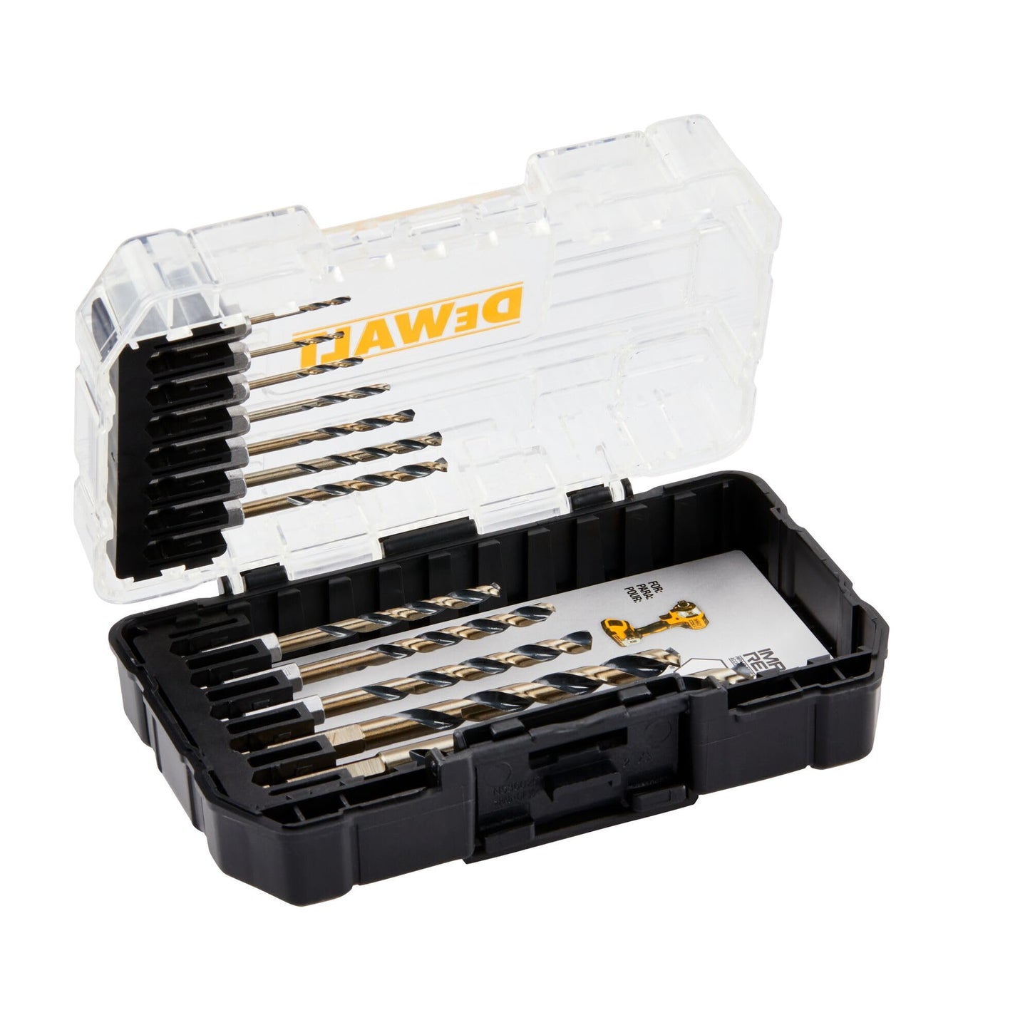 DEWALT 12 Pc Black and Gold Drill Bit Set, Premium Finish Impact Driver Bit Set for Metal, Plastic and Wood (DWAH1182) (DWAH1182) DEWALT