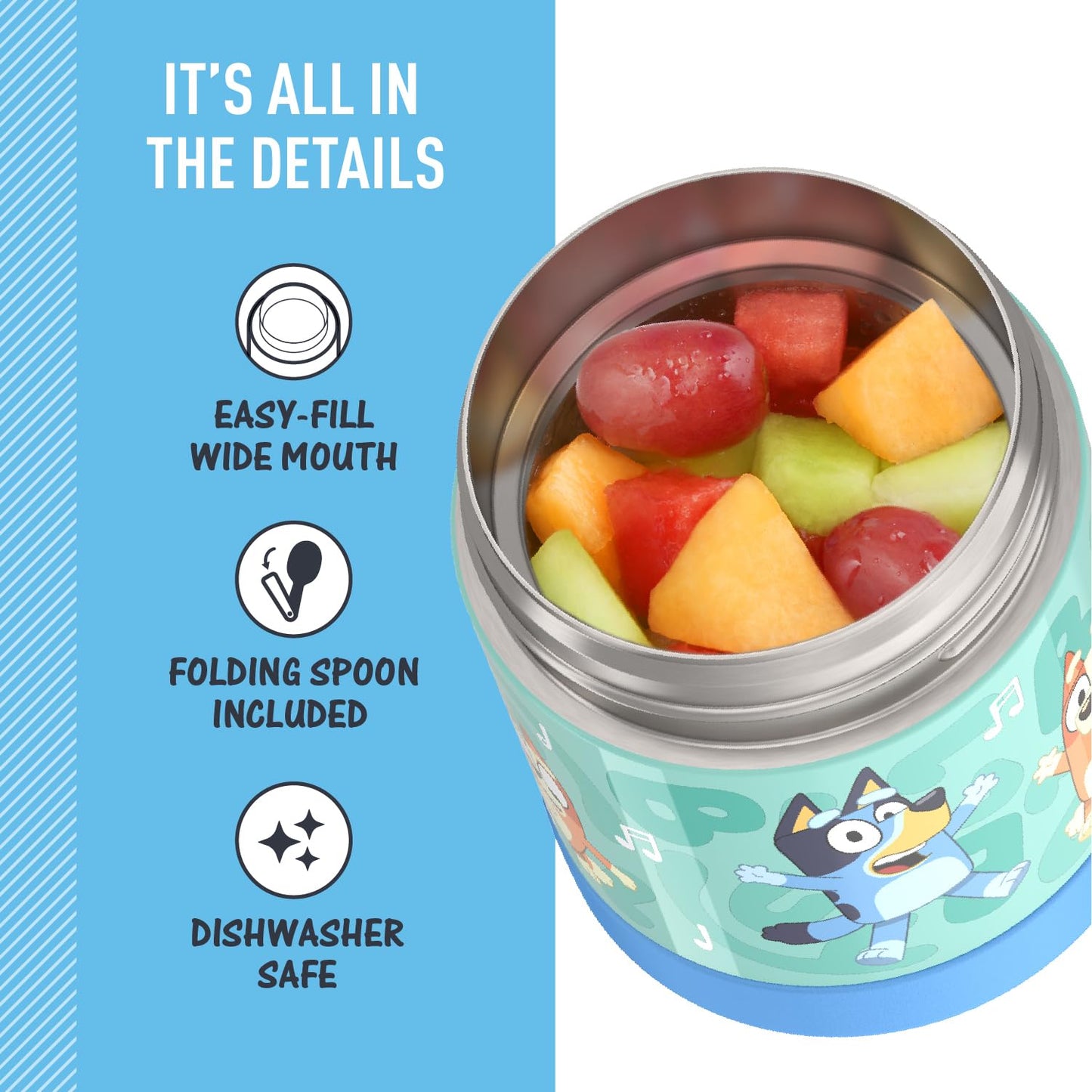 THERMOS FUNTAINER Kids Food Jar with Spoon, 10oz, Bluey 🍁 All In One Marketplace Canada