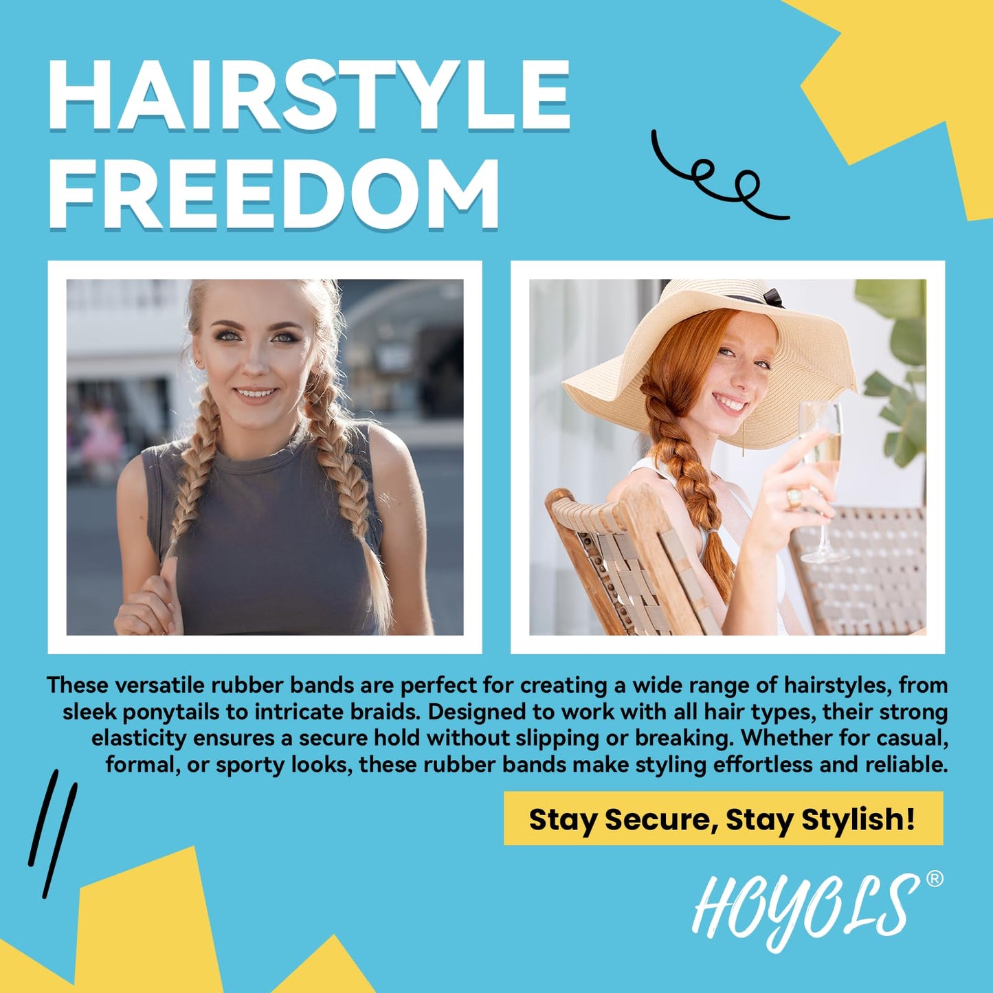 Hoyols Clear Hair Elastics 1500pcs, Strong Hold Small Mini Rubber Bands, No Damage No Crease Ponytail & Braids for Kids, Thick & Durable - Available at All In One Marketplace Canada