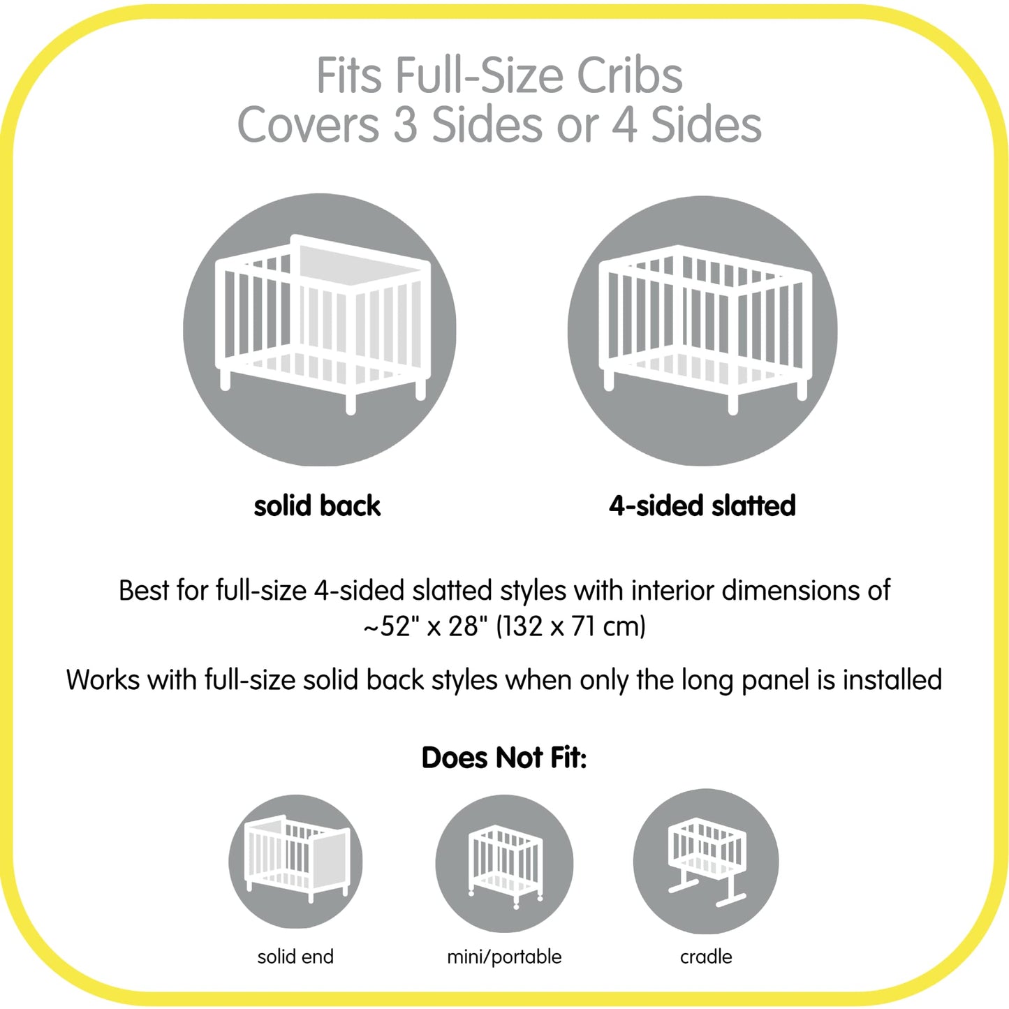 BreathableBaby Breathable Mesh Liner for Full-Size Cribs, Classic 3mm Mesh, White (Size 4FS Covers 3 or 4 Sides) 🍁 All In One Marketplace Canada