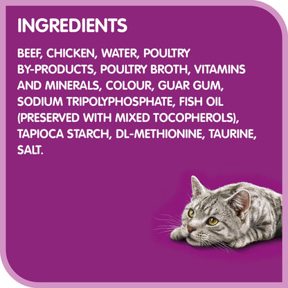 WHISKAS Perfect PORTIONS Kitten Wet Cat Food, Beef Flavour, 75g (12 Pack) whiskas