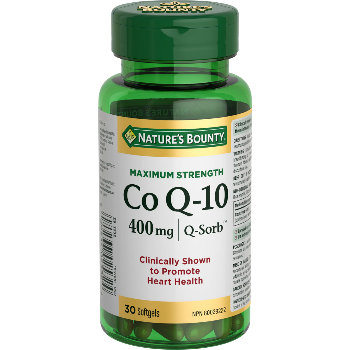 NATURE'S BOUNTY Co Q-10, 400 mg, Maximum Strength, 30 Softgels