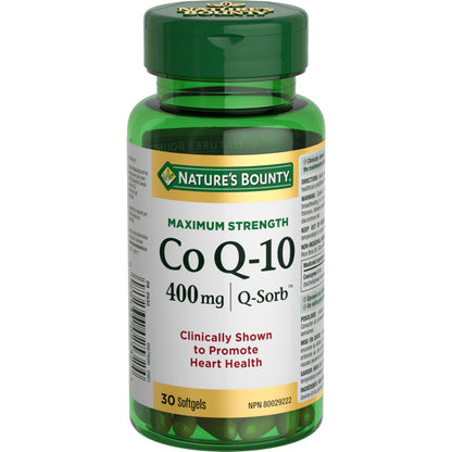 NATURE'S BOUNTY Co Q-10, 400 mg, Maximum Strength, 30 Softgels