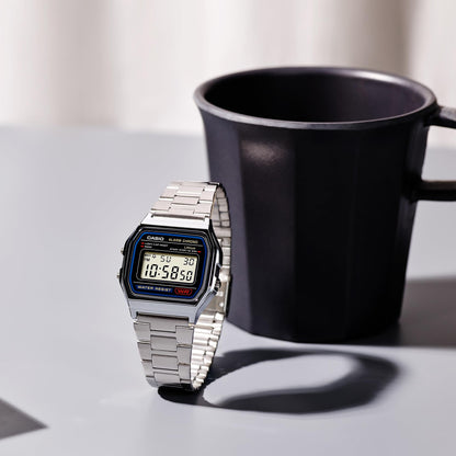 Casio Men's A158W-1 Classic Digital Stainless Steel Bracelet Watch - Available at All In One Marketplace Canada