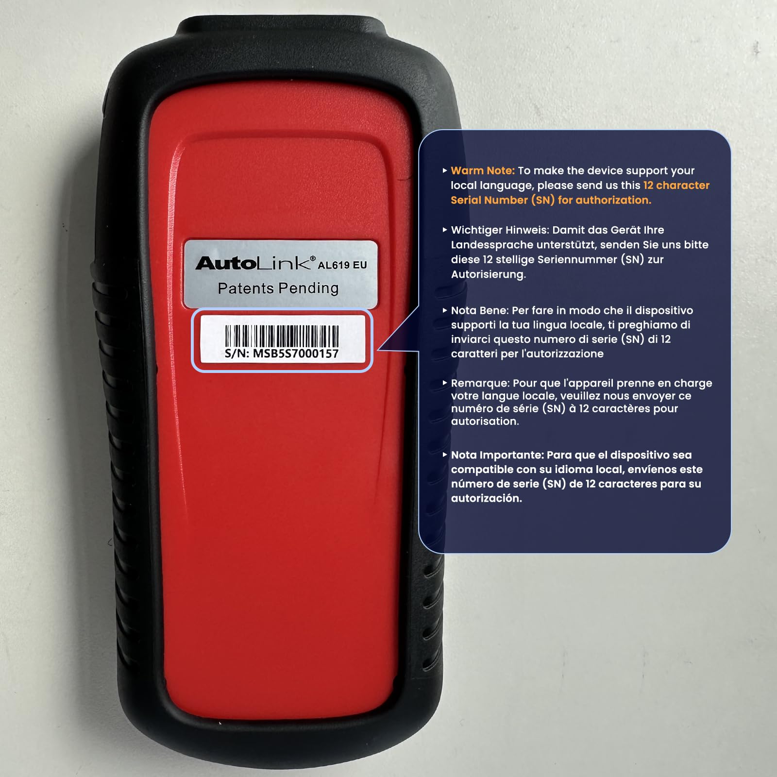 Autel AutoLink AL619 OBD2 Scanner, 2026 Newer ABS SRS Diagnostic Code Reader with10 OBDII Test Modes, Turn Off Check Engine Light, DTC Lookup, Live Data, Updated of MS319/ AL519/ ML519/ ML619 Autel