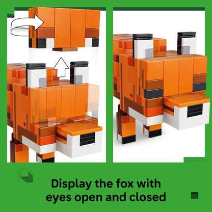LEGO Minecraft The Fox Building & Pretend Play Toy for Boys & Girls - Poseable Video Game Character for Kids, Ages 10+ - Room Decor for Gaming Fans - Gift Idea for Birthdays - 21588 LEGO