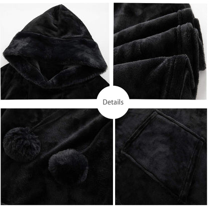 Wearable Blanket Hoodie Oversized Sweatshirt Blanket with Big Pocket. Hooded Snuggies Blanket for Women Men Adult.Cute Thing Funny Gifts for Girlfriends mom on Birthday Christmas 🍁 All In One Marketplace Canada