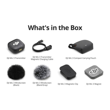 DJI Mic 3 Transmitter, Wireless Mini Microphone for iPhone/Camera/Android, Lightweight & Intuitive, Lavalier Microphone, 32-bit Float, Integrated Timecode, Vlog, Interview, Streaming 🍁 All In One Marketplace Canada
