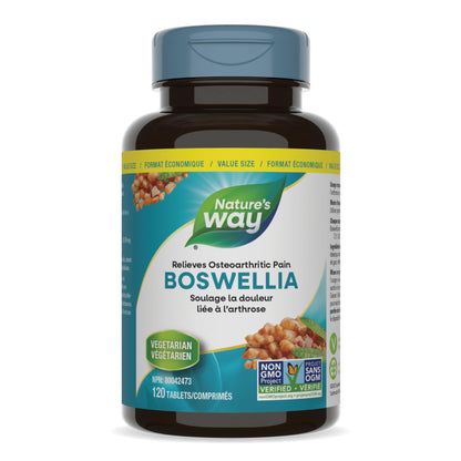 Nature’s Way Boswellia, 115 mg Boswellic Acids – Helps Relieve Joint Pain & Swelling Associated with Osteoarthritis of the Knee – Vegetarian, Non-GMO – 120 Tablets