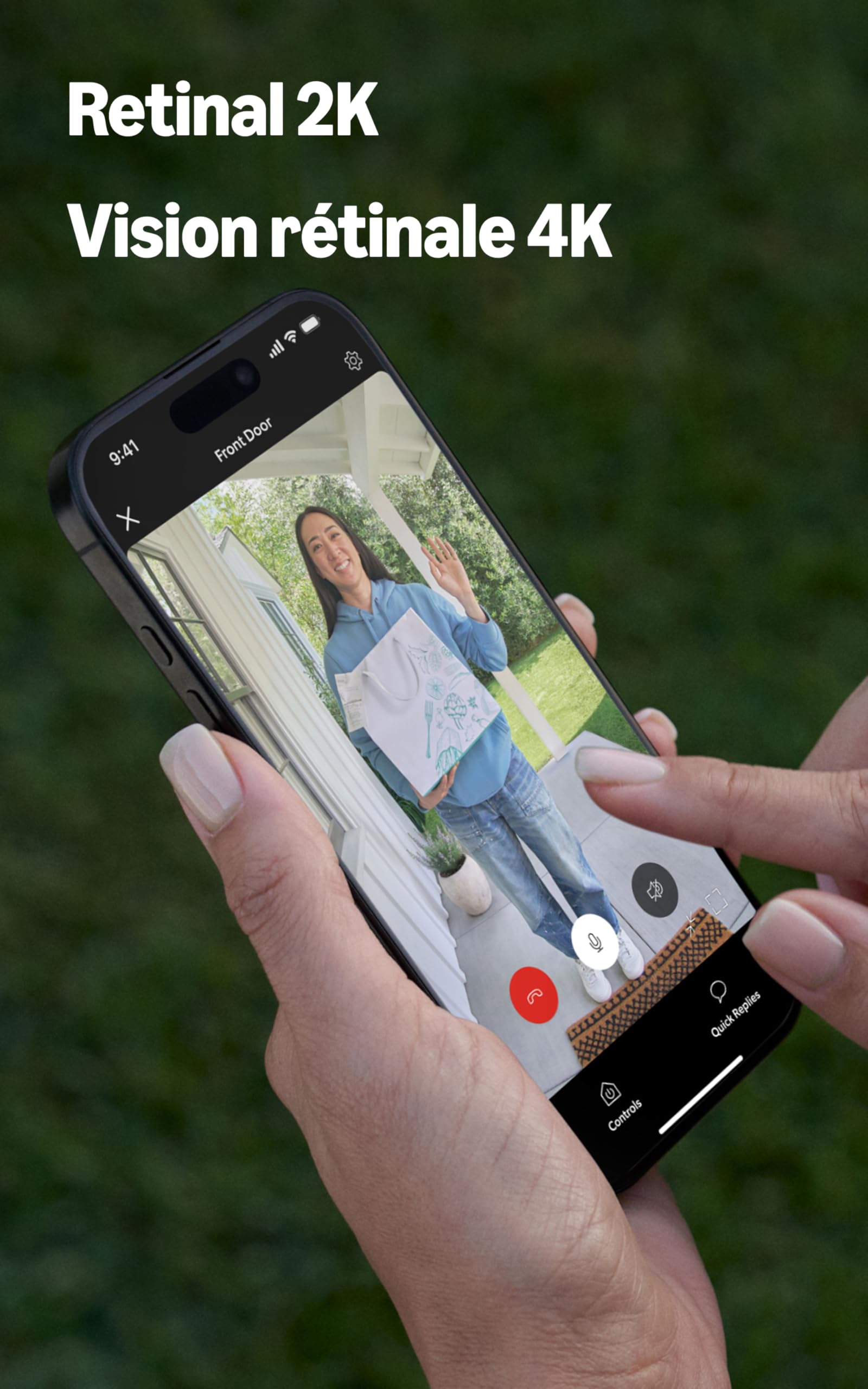 Ring Wired Doorbell Plus (Newest Model) — Retinal 2K with wide-angle video, 4x Enhanced Zoom, and Low-Light Sight, Nickel Silver