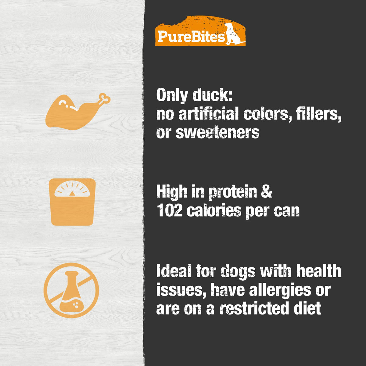 PureBites Duck Pate for Dogs, 71 g, Case of 12
