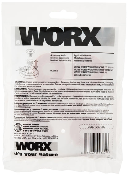 Worx WA0010 6-Pack Grass Trimmer Line for Cordless Series WG150s, 151s, 152, 155s, 165, 166 - Available at All In One Marketplace Canada