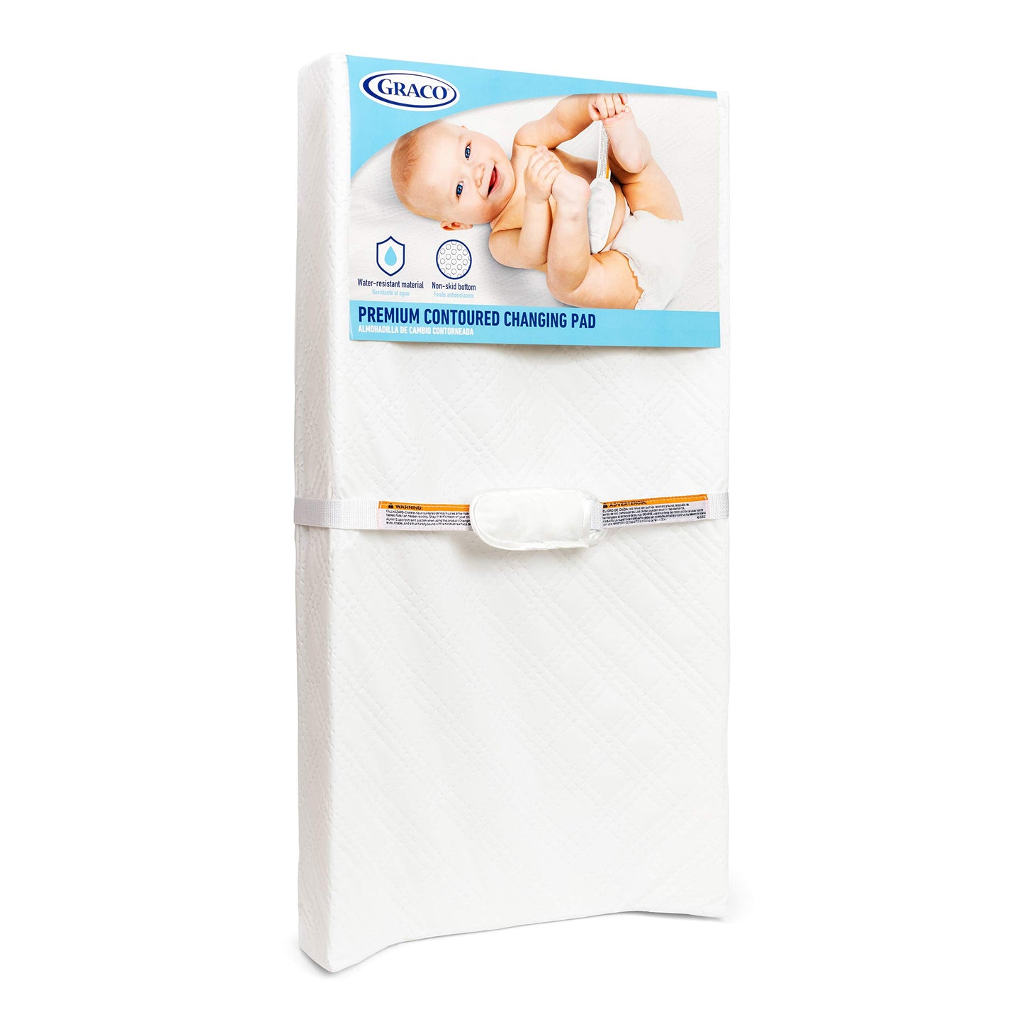 Graco Premium Contoured Changing Pad – GREENGUARD Gold Certified, Water-Resistant, Ultra-Soft Buckle Cover, Contoured Baby Changing Pad, Fits Most Standard-Size Changing Toppers, Non-Skid Bottom 🍁 All In One Marketplace Canada