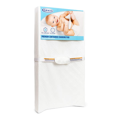 Graco Premium Contoured Changing Pad – GREENGUARD Gold Certified, Water-Resistant, Ultra-Soft Buckle Cover, Contoured Baby Changing Pad, Fits Most Standard-Size Changing Toppers, Non-Skid Bottom 🍁 All In One Marketplace Canada