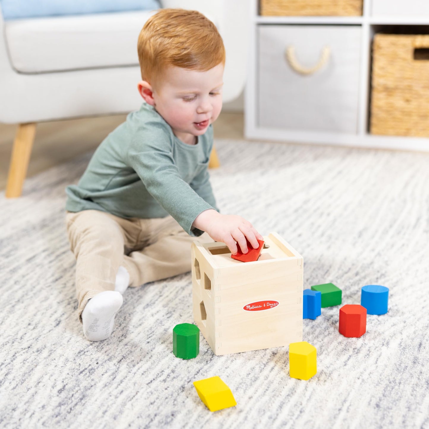 Melissa & Doug Shape Sorting Cube Wooden Classic Educational Toy Melissa & Doug