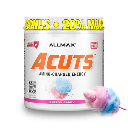 ALLMAX ACUTS Amino Energy Powder, Cotton Candy, 30 Servings