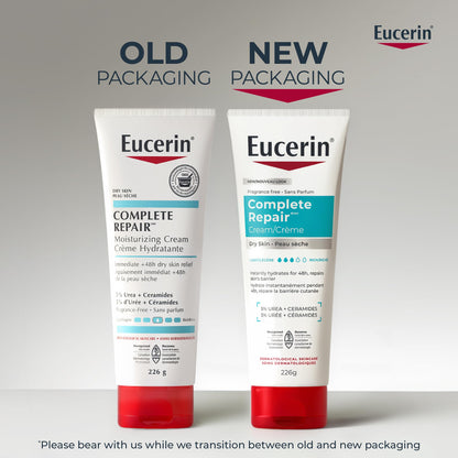 Eucerin Complete Repair Cream, 5% Urea & Ceramides, Hydrates Dry Skin, 226g