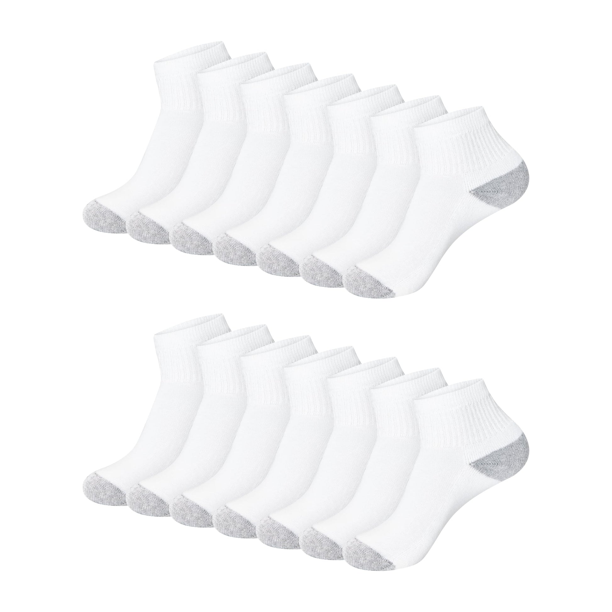 Hanes Womens Value Pack, Ankle Soft Moisture-wicking Socks, Available In 10 And 14-packs, White - 14 Pack, 5-9 US Hanes