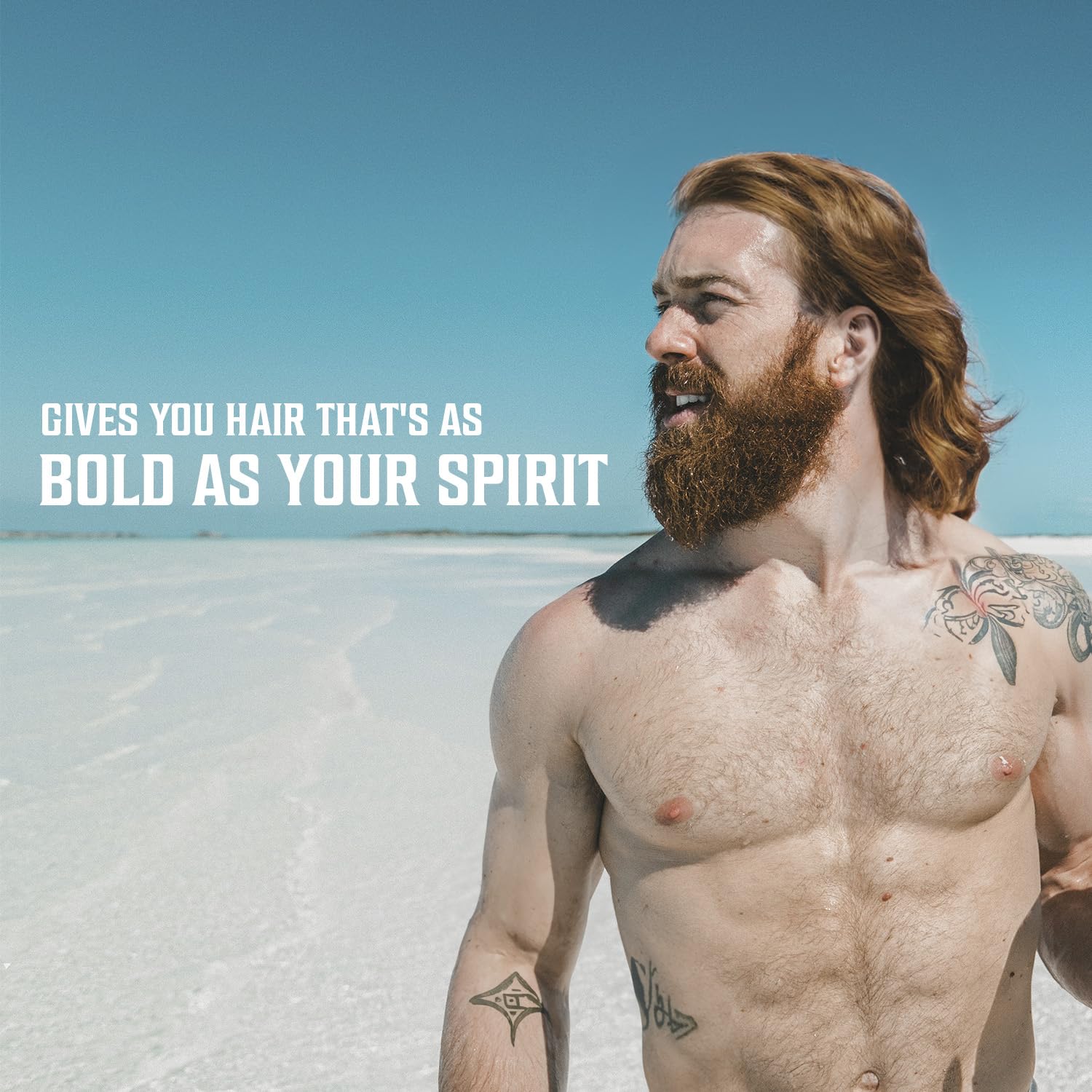 Viking Revolution Sea Salt Hair Spray for Men - Coconut - 260ml - Texturizing With Kelp, Aloe Vera & Red Algae Extract - Adds Volume & Texture for Beach Hair