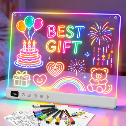 Cosmody Rechargeable LED Drawing Board,Gift for Boys Girls Ages 3+ (White) 🍁 All In One Marketplace Canada