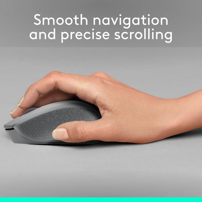 Logitech M330 Silent Plus Full Size 2.4 GHz Wireless Mouse - Grey
