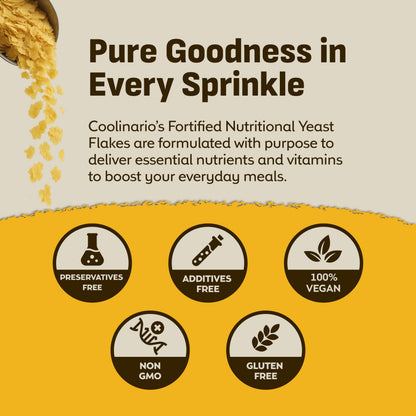 Coolinario Nutritional Yeast, Fortified, Large Flakes (1 GAL - 1.5 LBS) - Available at All In One Marketplace Canada