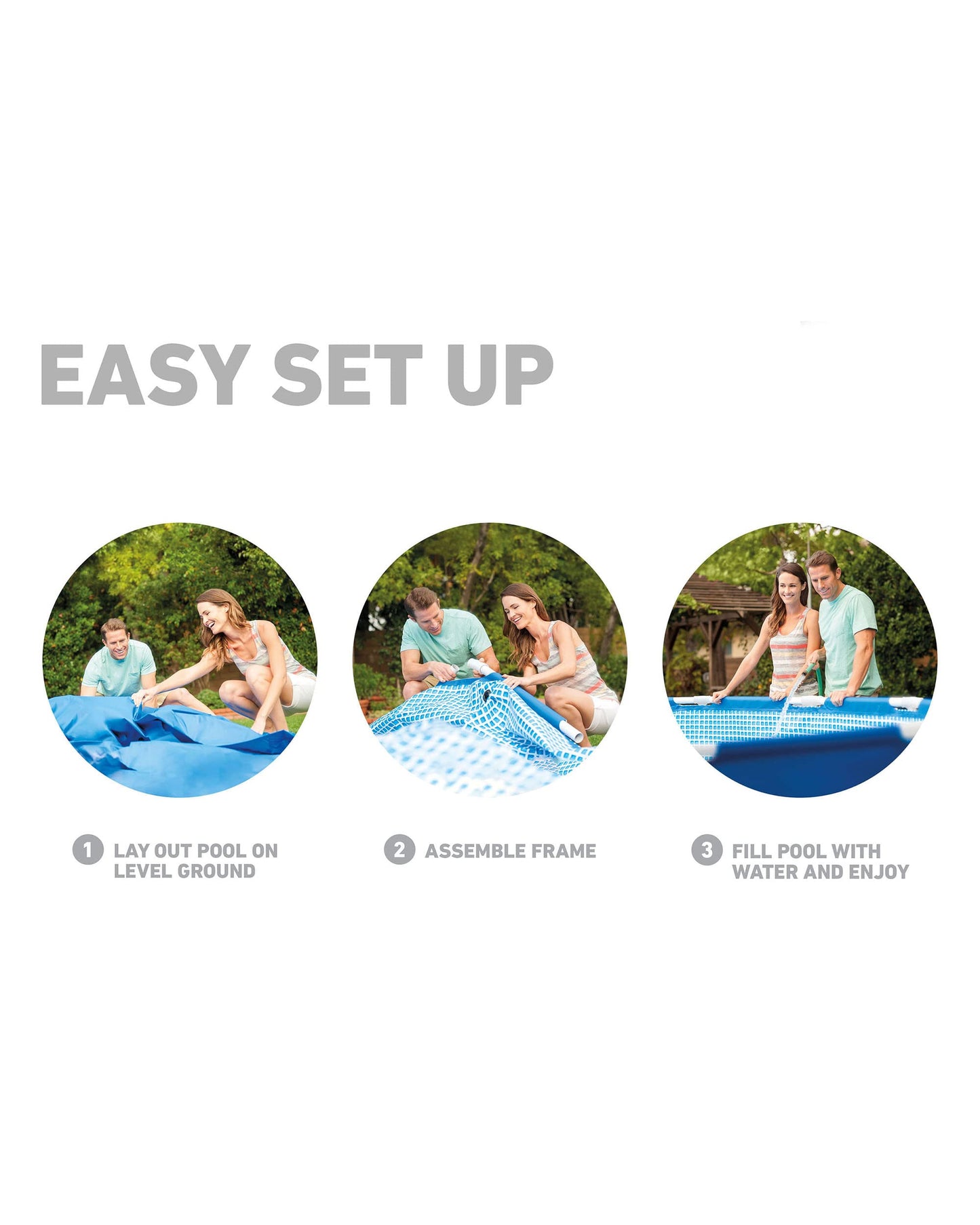 INTEX 28205EH Metal Frame Above Ground Swimming Pool: 8ft x 20in – Puncture-Resistant Material – Easy Assemble – Rust Resistant – 483 Gallon Capacity Intex