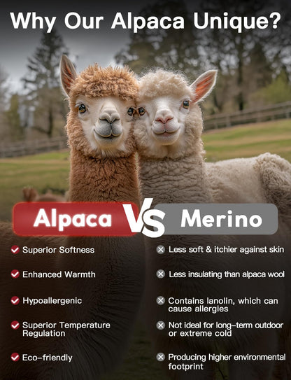 Alpaca Boot Socks 2 pairs for Men and Women,Thick Thermal Winter Hunting Socks Hiking,Moisture Wicking (CA/US, Alpha, Large, Regular, Regular, Dark Gray) 🍁 All In One Marketplace Canada
