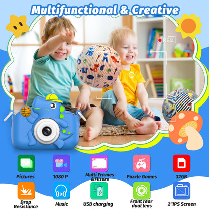 Masterbee Children's Camera Toys for Girls & Boys, 3-12 Years - 1080P HD Video Kids Digital Camera - Perfect for Christmas & Birthday Gifts (Blue) 🍁 All In One Marketplace Canada