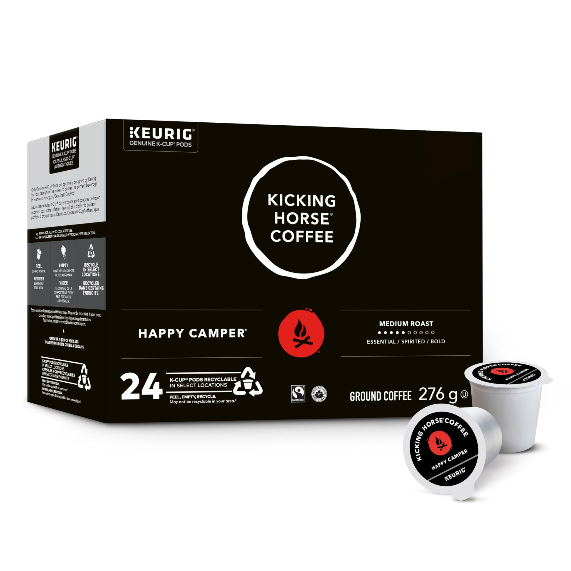Kicking Horse Happy Camper, Medium Roast, K-Cup Coffee Pods, 24 Count