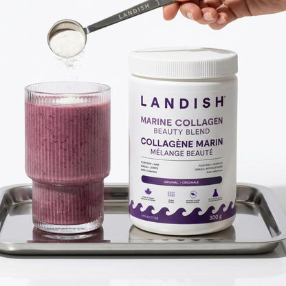 Landish Marine Collagen Beauty Blend Powder, Skin Hair Nails, 30 Servings