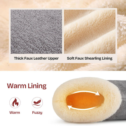 EverFoams Women's Microsuede Winter Slippers House Shoes Gray, 7-8 US 🍁 All In One Marketplace Canada