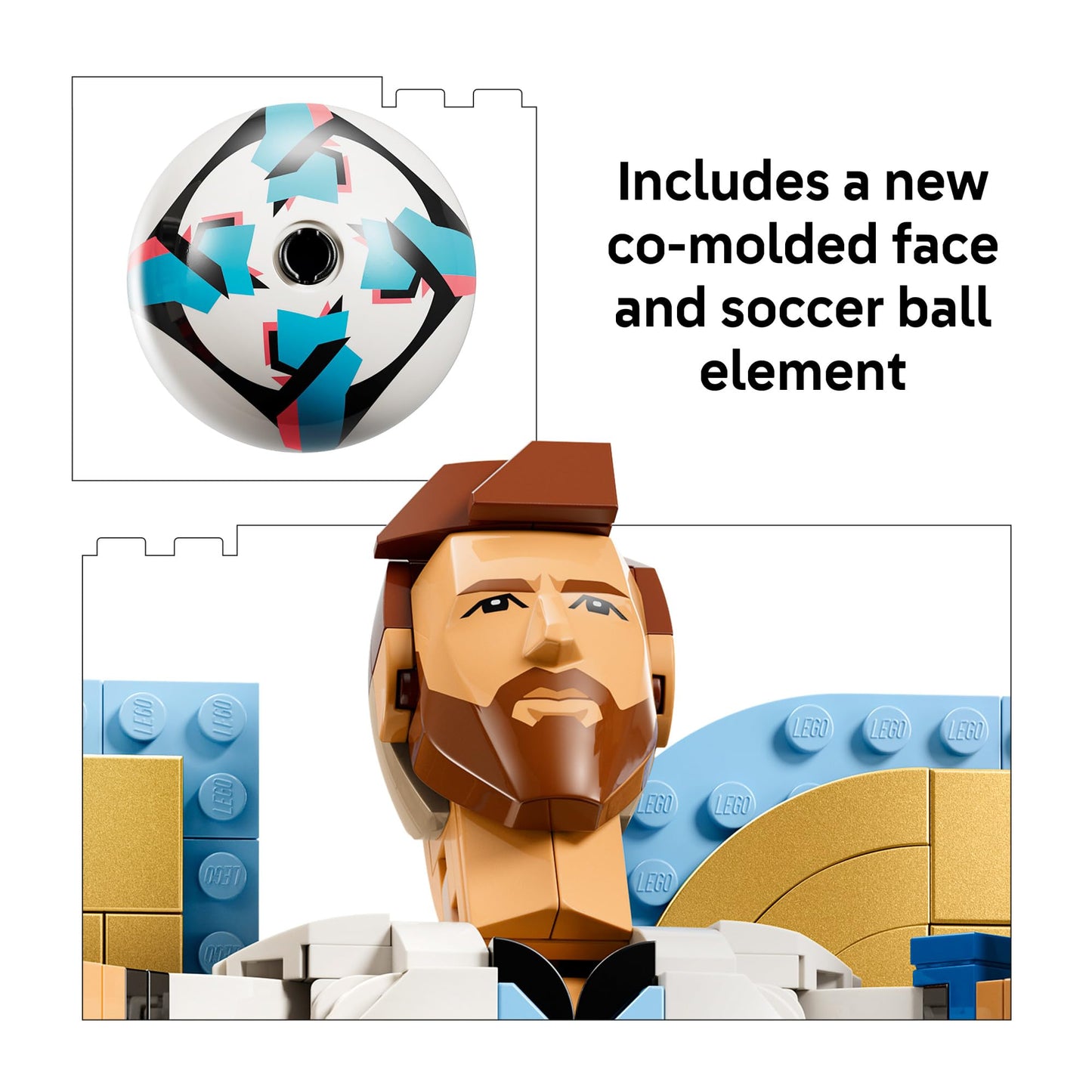 LEGO Editions Lionel Messi – Soccer Legend - Building Set for Boys & Girls, Ages 12+ - Collectible Soccer Gift with Plaque - Kids Bedroom or Shelf Decor - 43015 LEGO