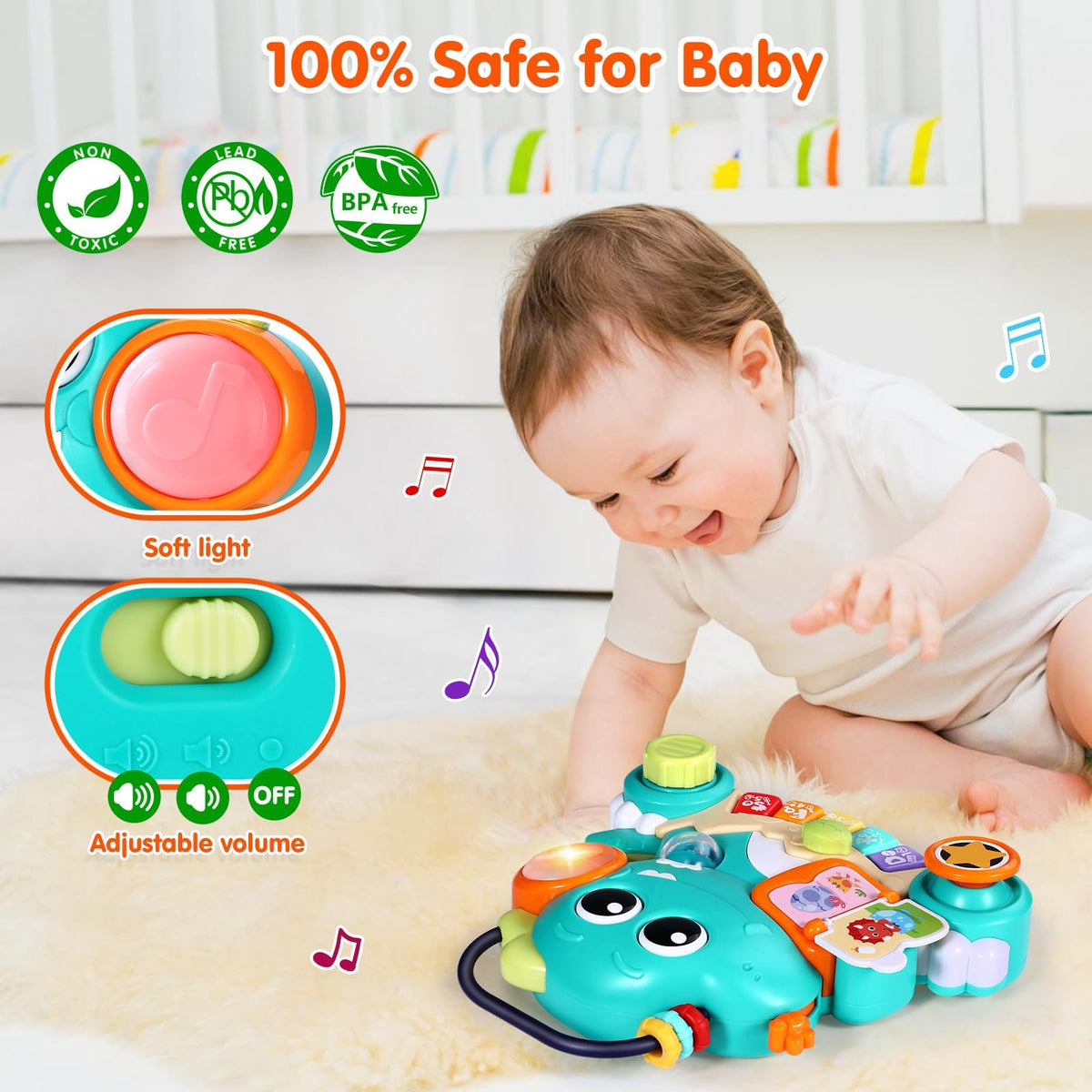 Baby Piano Toys 6-12 Months, Dinosaur Piano Keyboard Infant Toys 🍁 All In One Marketplace Canada